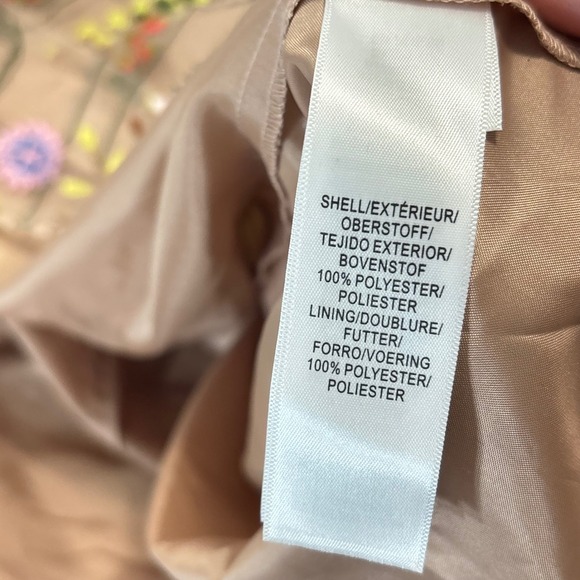 Adrianna Papell Maxi Dress Floral Embroidered Overlay Gown Spring Prom Sz 10 - Picture 9 of 16